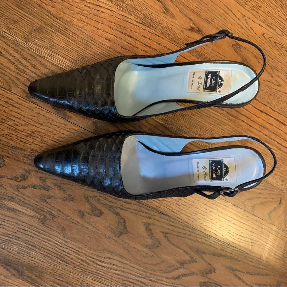 Vera cuoio Italian snake skin heels - Picture 2 of 4